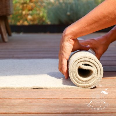 Tapis de yoga en laine du Larzac