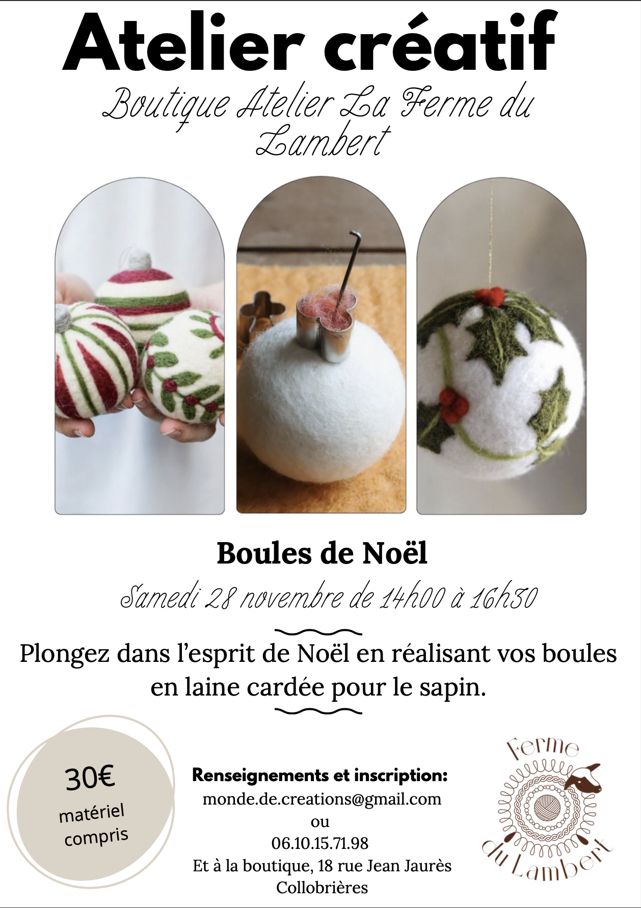 Atelier créatif de Noël